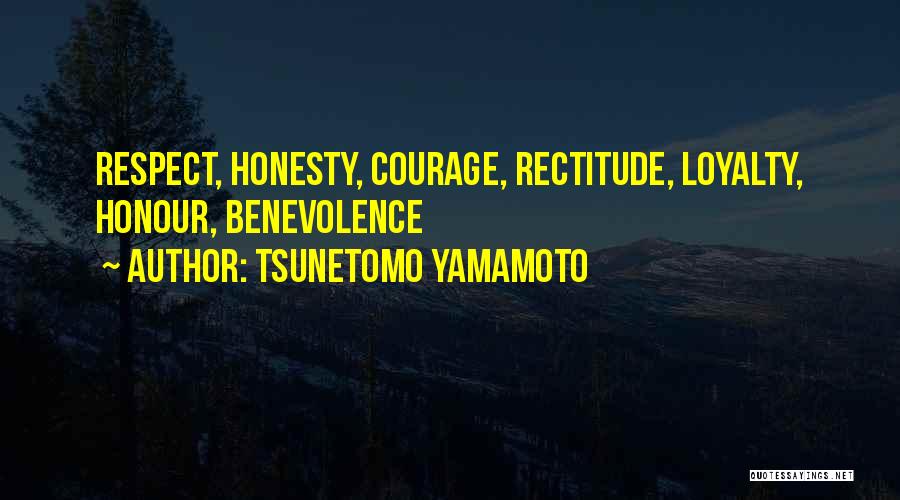 Honour And Loyalty Quotes By Tsunetomo Yamamoto