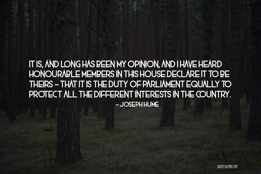 Honourable Quotes By Joseph Hume