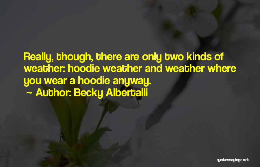 Hoodie Weather Quotes By Becky Albertalli