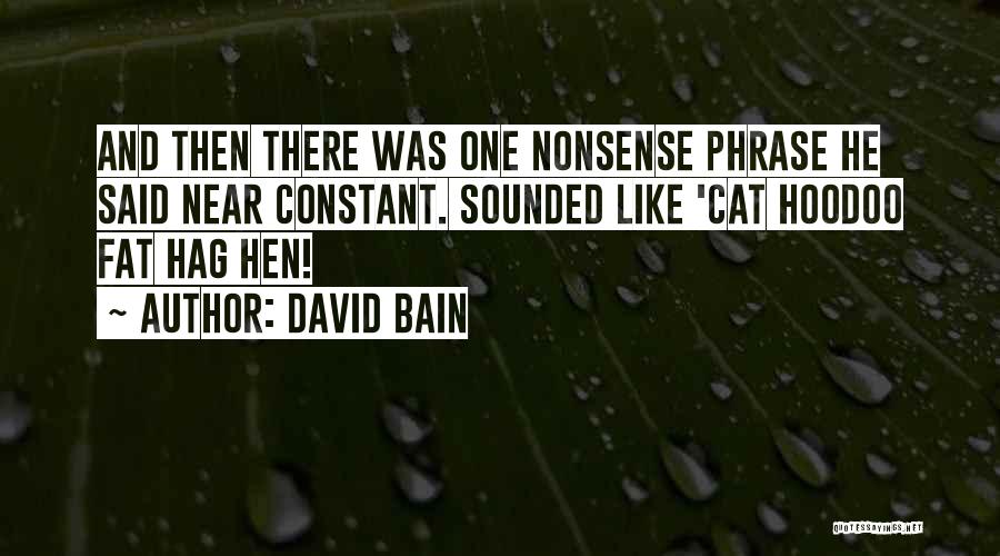 Hoodoo Quotes By David Bain
