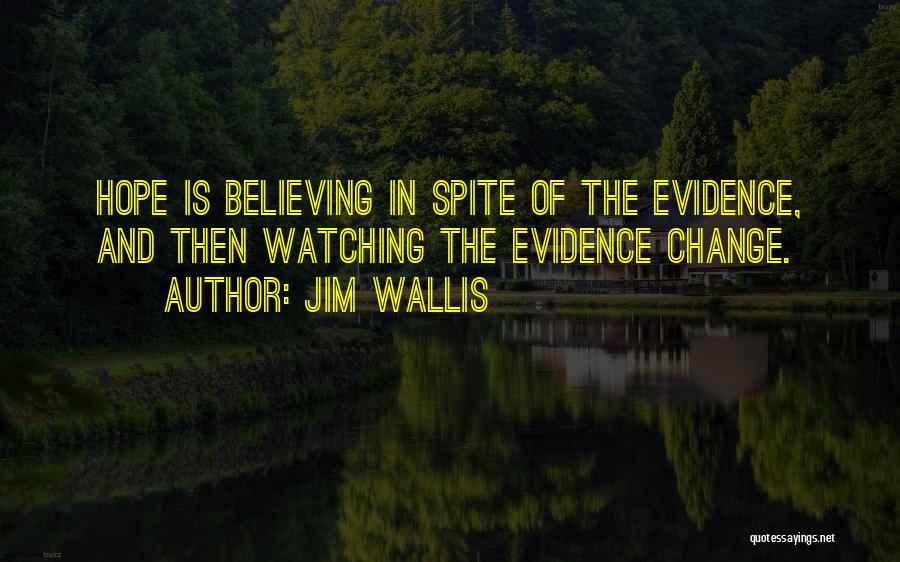 Hope And Believing Quotes By Jim Wallis