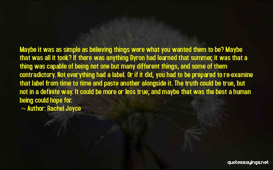 Hope And Believing Quotes By Rachel Joyce