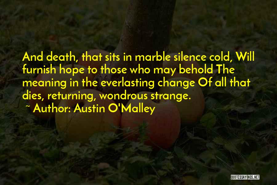 Hope And Change Quotes By Austin O'Malley