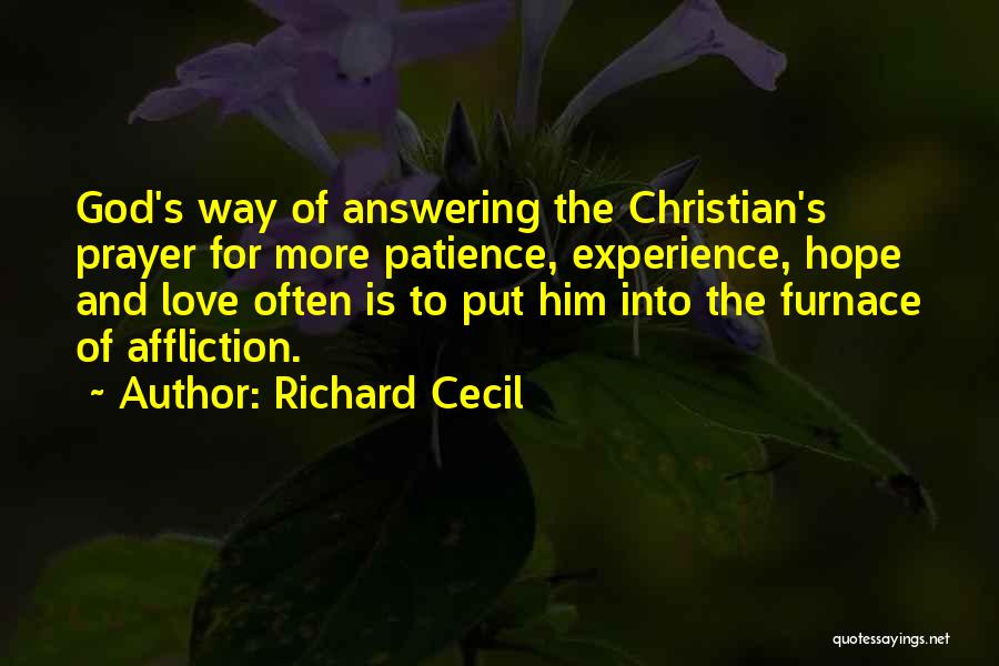 Hope And Prayer Quotes By Richard Cecil