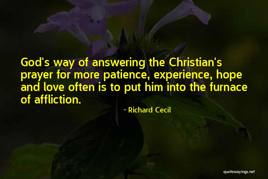 Hope And Prayer Quotes By Richard Cecil