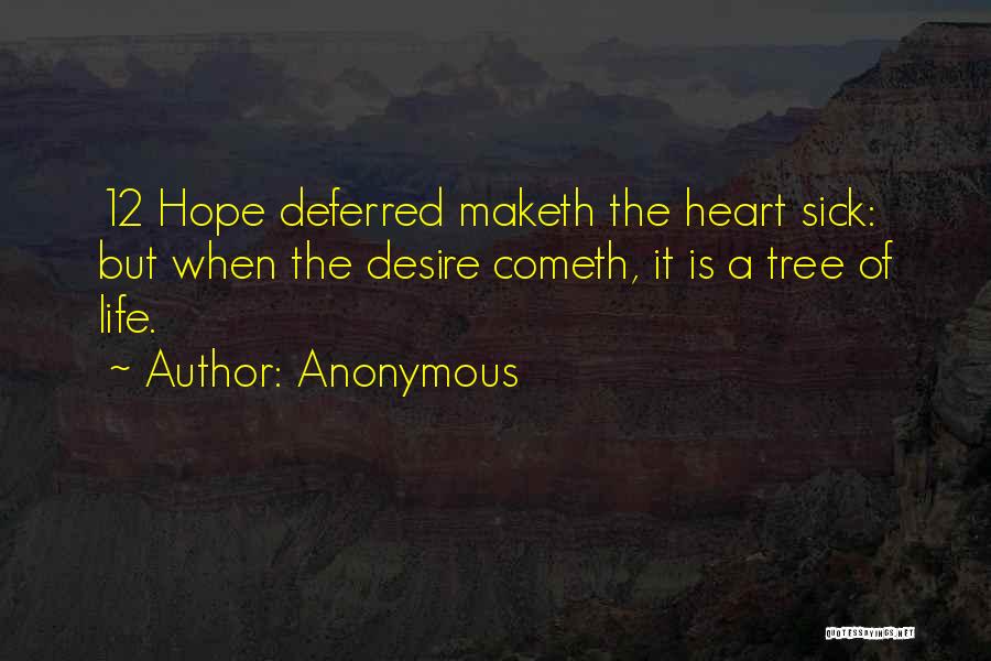 Hope Deferred Quotes By Anonymous