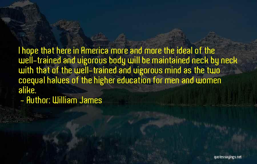 Hope For America Quotes By William James