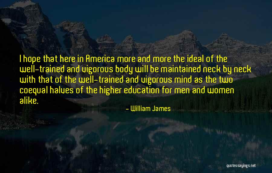 Hope For America Quotes By William James