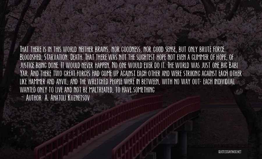 Hope For Depression Quotes By A. Anatoli Kuznetsov