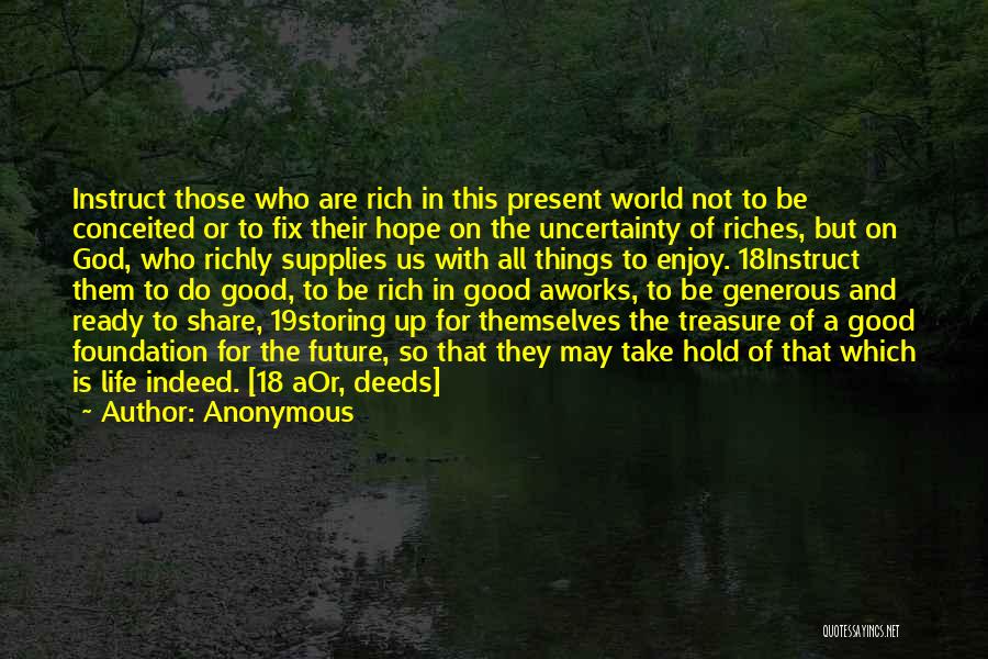 Hope For Future Quotes By Anonymous