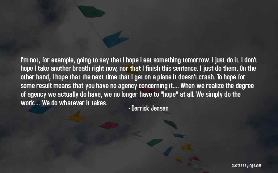 Hope For Tomorrow Quotes By Derrick Jensen