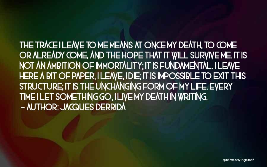 Hope I Can Survive Quotes By Jacques Derrida