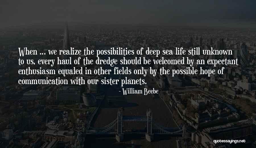 Hope In Life Quotes By William Beebe