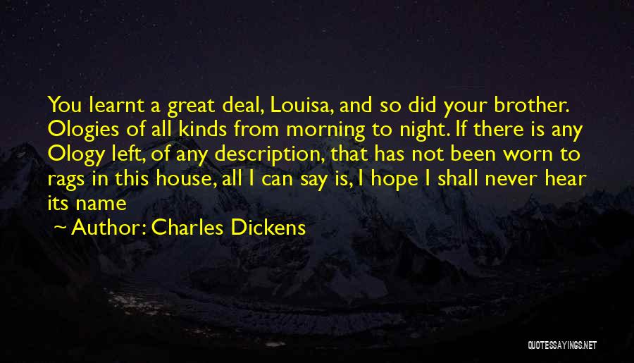 Hope In Night Quotes By Charles Dickens
