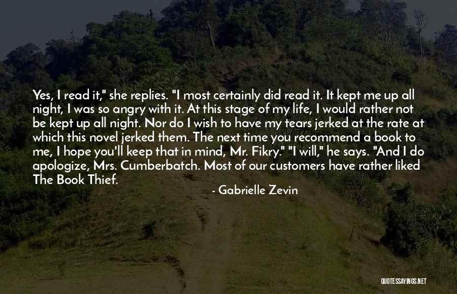 Hope In The Book Night Quotes By Gabrielle Zevin Hope In The Book Night Quotes By Gabrielle Zevin