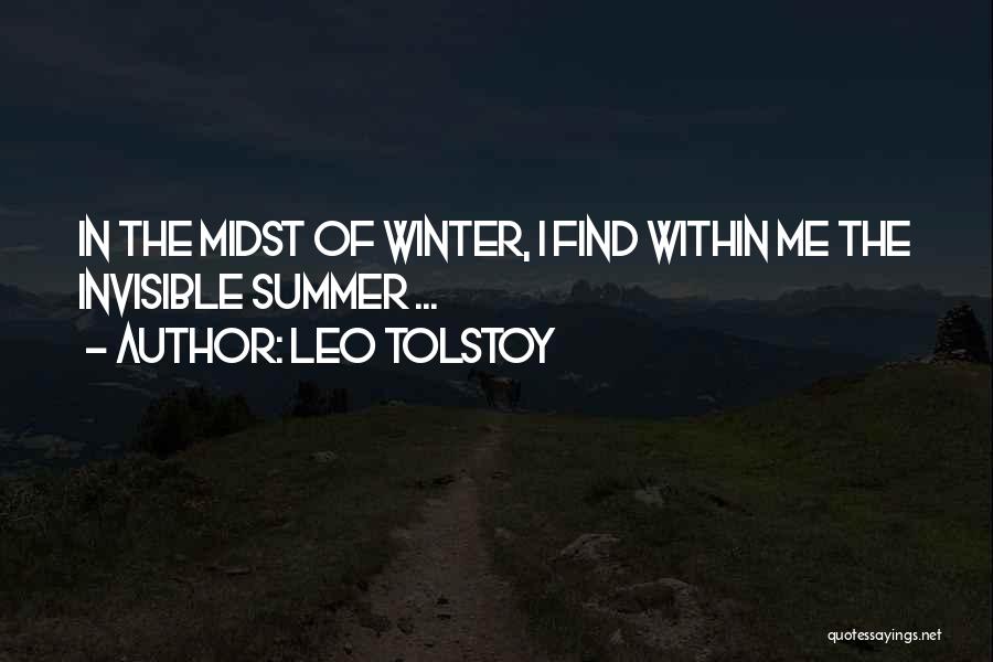 Hope In Winter Quotes By Leo Tolstoy