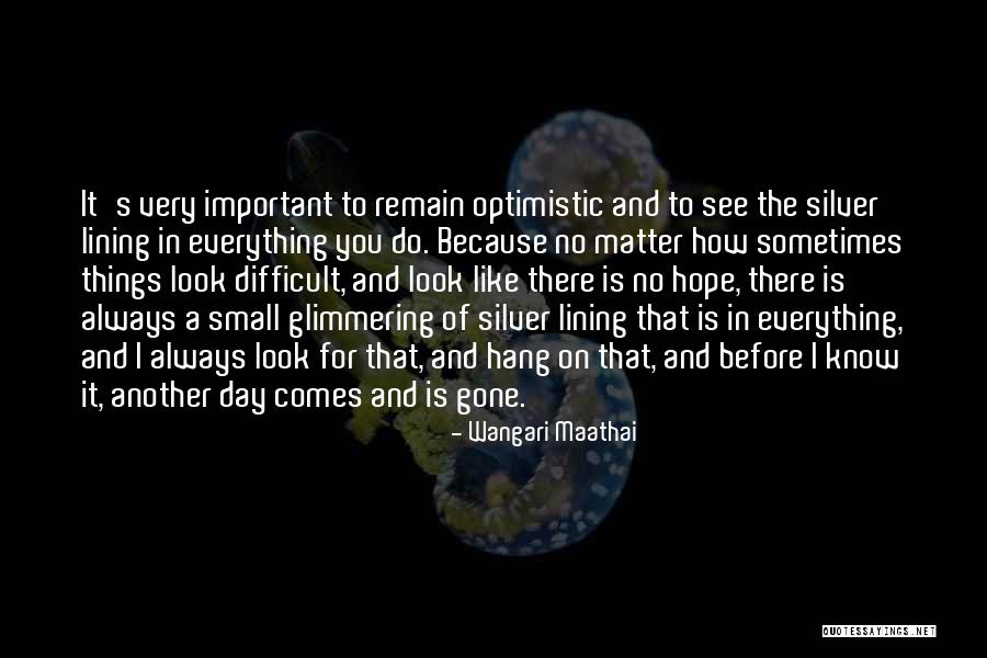 Hope Is Gone Quotes By Wangari Maathai Hope Is Gone Quotes By Wangari Maathai