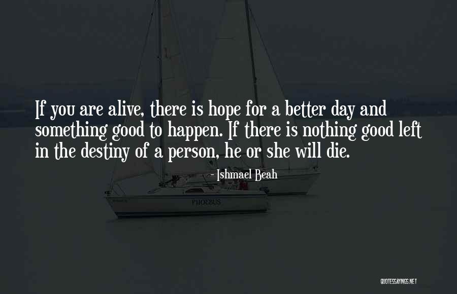 Hope Is Still Alive Quotes By Ishmael Beah