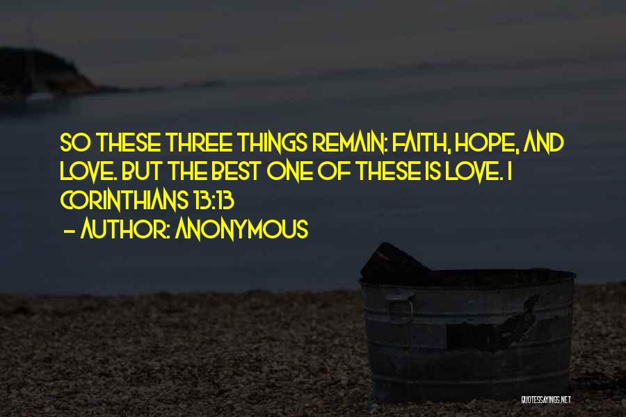 Hope Love Bible Quotes By Anonymous