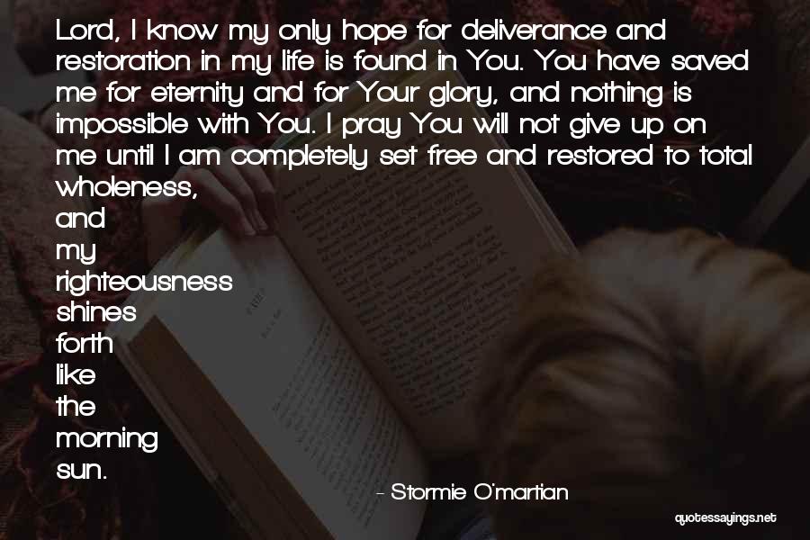 Hope Restored Quotes By Stormie O'martian Hope Restored Quotes By Stormie O'martian