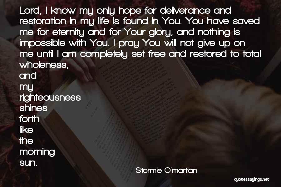 Hope Restored Quotes By Stormie O'martian