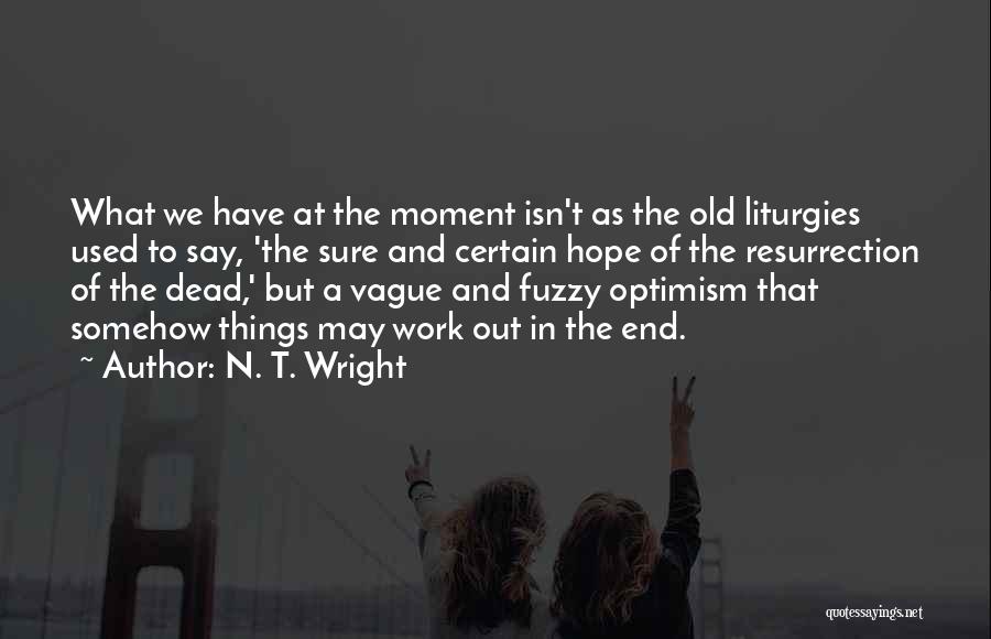 Hope Things Work Out Quotes By N. T. Wright