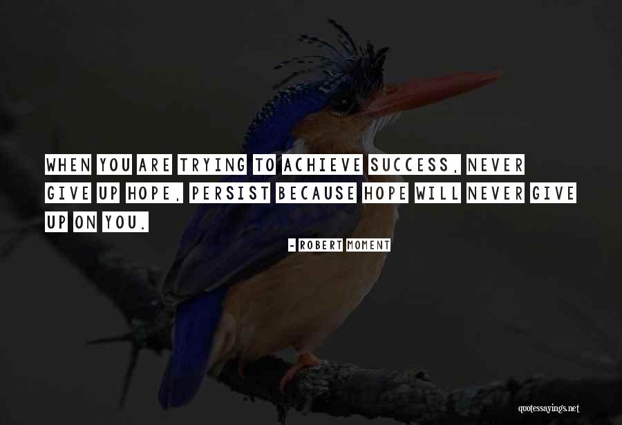 Hope To Success Quotes By Robert Moment Hope To Success Quotes By Robert Moment