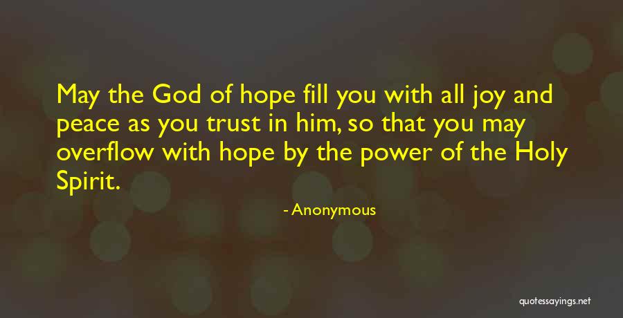 Hope With God Quotes By Anonymous