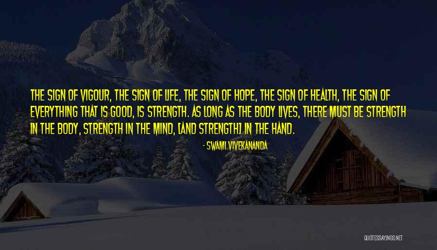 Hope You Are In Good Health Quotes By Swami Vivekananda