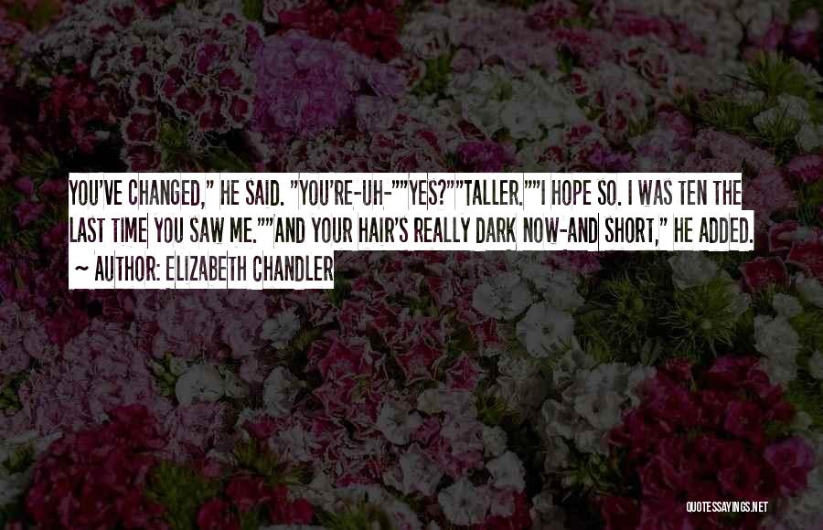 Hope You Changed Quotes By Elizabeth Chandler