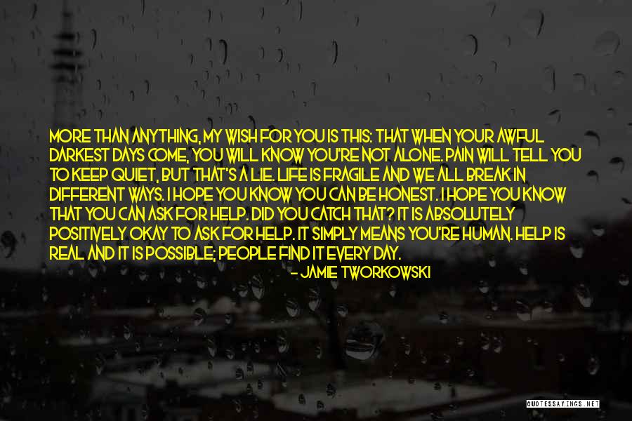 Hope You Will Be Okay Quotes By Jamie Tworkowski Hope You Will Be Okay Quotes By Jamie Tworkowski