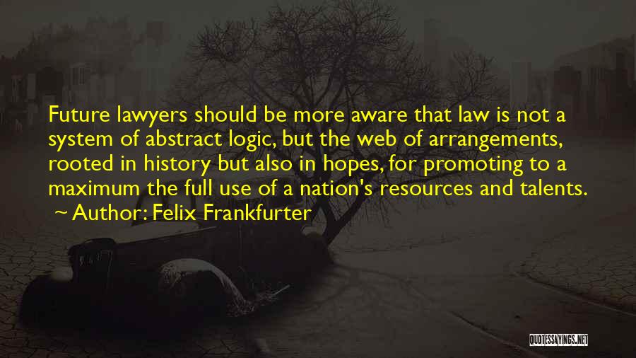 Hopes For The Future Quotes By Felix Frankfurter