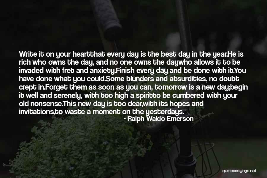 Hopes For Tomorrow Quotes By Ralph Waldo Emerson Hopes For Tomorrow Quotes By Ralph Waldo Emerson