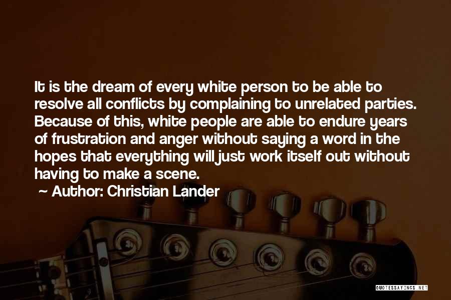 Hopes Saying And Quotes By Christian Lander
