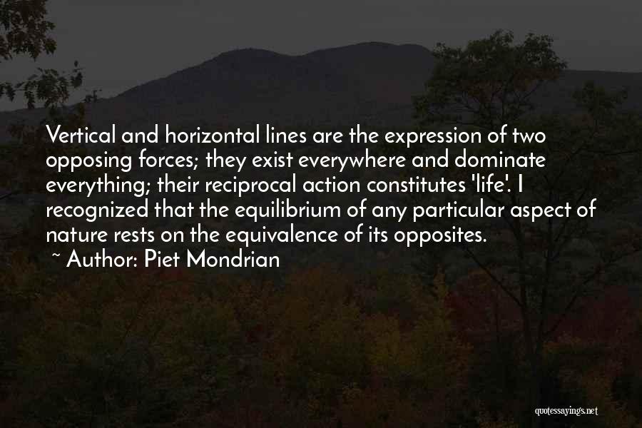 Horizontal Quotes By Piet Mondrian