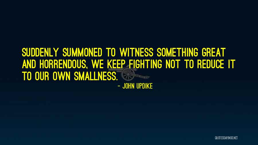 Horrendous Quotes By John Updike