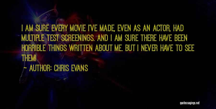 Horrible Movie Quotes By Chris Evans