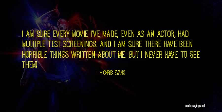 Horrible Movie Quotes By Chris Evans