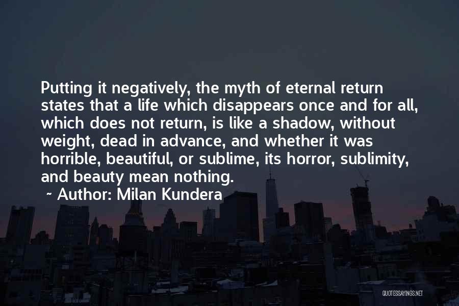 Horror And Beauty Quotes By Milan Kundera