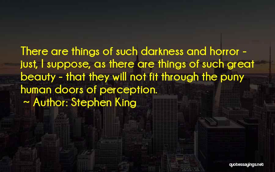 Horror And Beauty Quotes By Stephen King