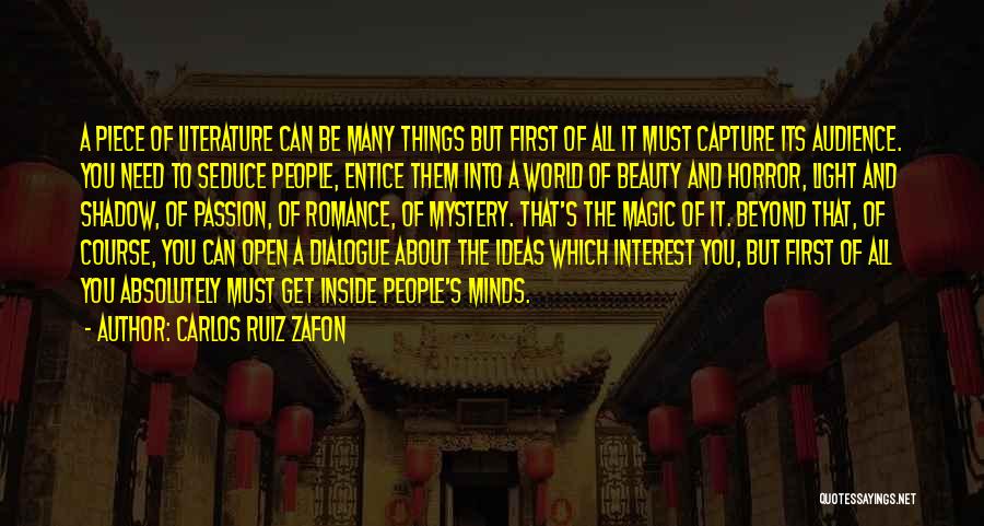 Horror Literature Quotes By Carlos Ruiz Zafon