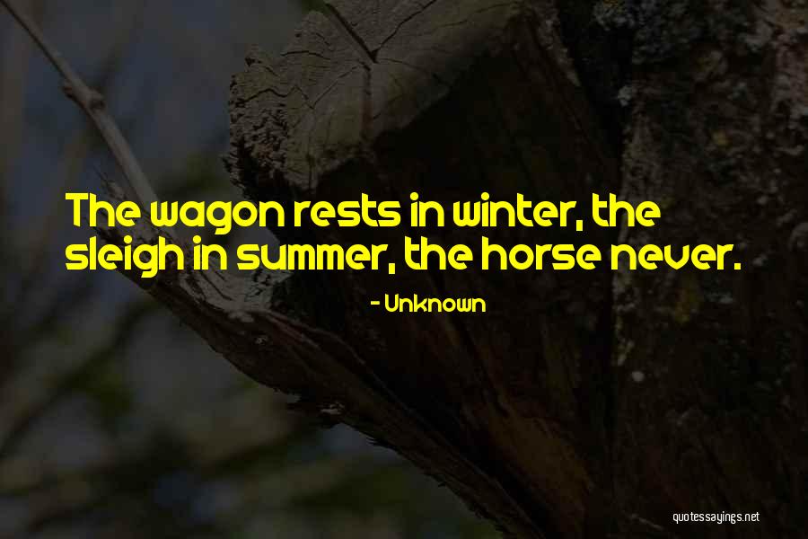 Horse And Wagon Quotes By Unknown