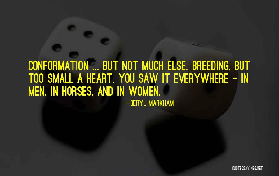 Horse Breeding Quotes By Beryl Markham