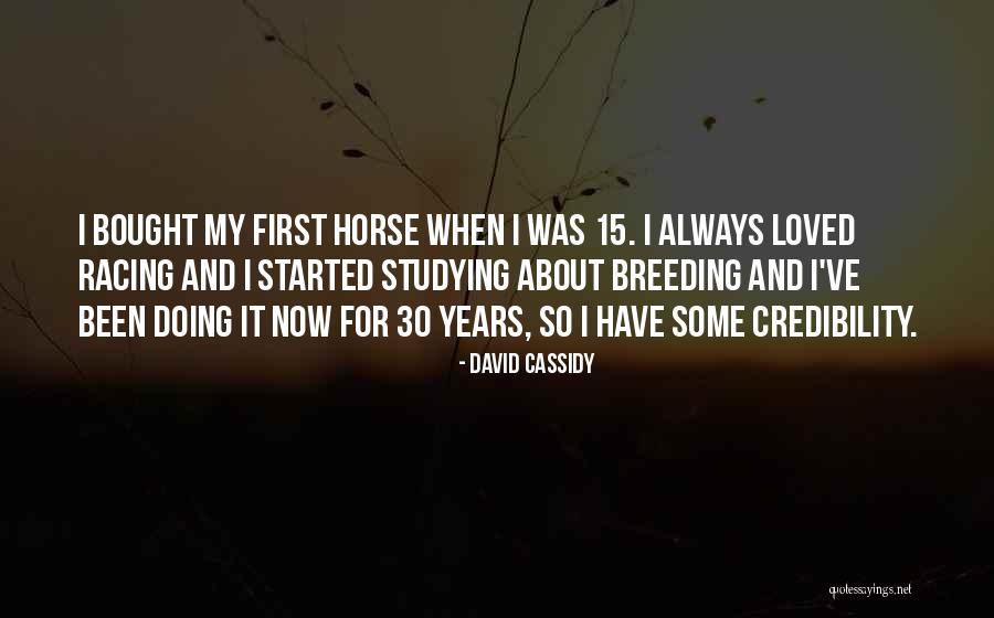 Horse Breeding Quotes By David Cassidy