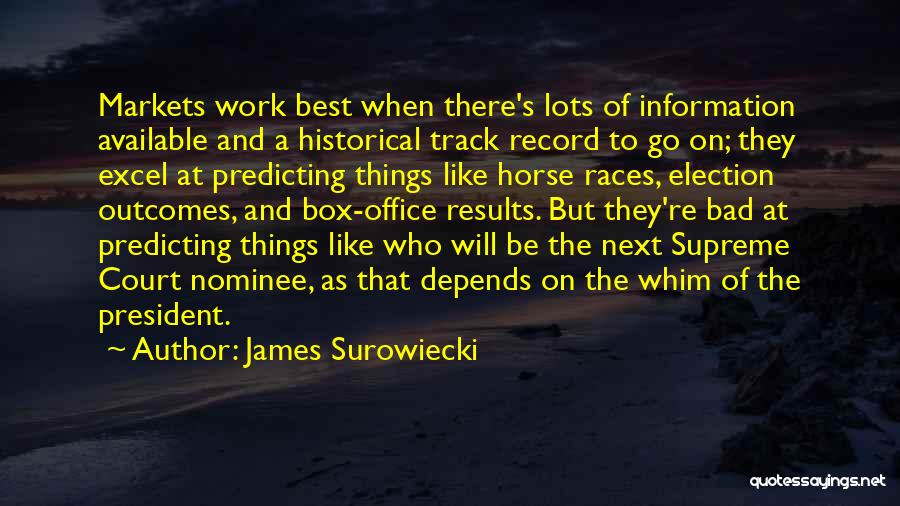 Horse Races Quotes By James Surowiecki