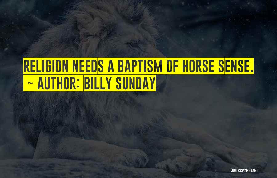 Horse Sense Quotes By Billy Sunday