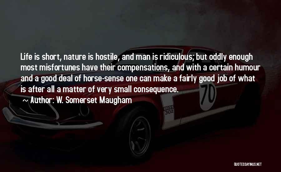 Horse Sense Quotes By W. Somerset Maugham