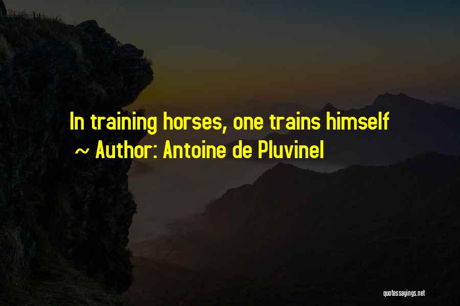 Horse Training Quotes By Antoine De Pluvinel