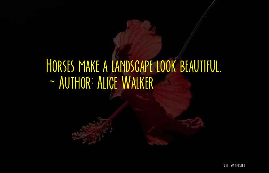 Horses And Beauty Quotes By Alice Walker