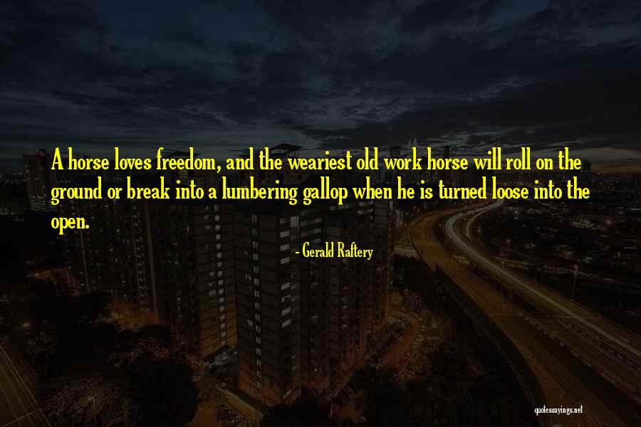 Horses And Freedom Quotes By Gerald Raftery